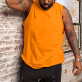 Men's Plus Size Solid Color Tank Top